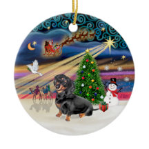 Xmas Magic - Dachshund (noir et feu 4)
