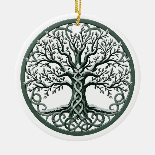Décoration En Céramique Yggdrasil celtic Tree of Life Ornament (Devant)