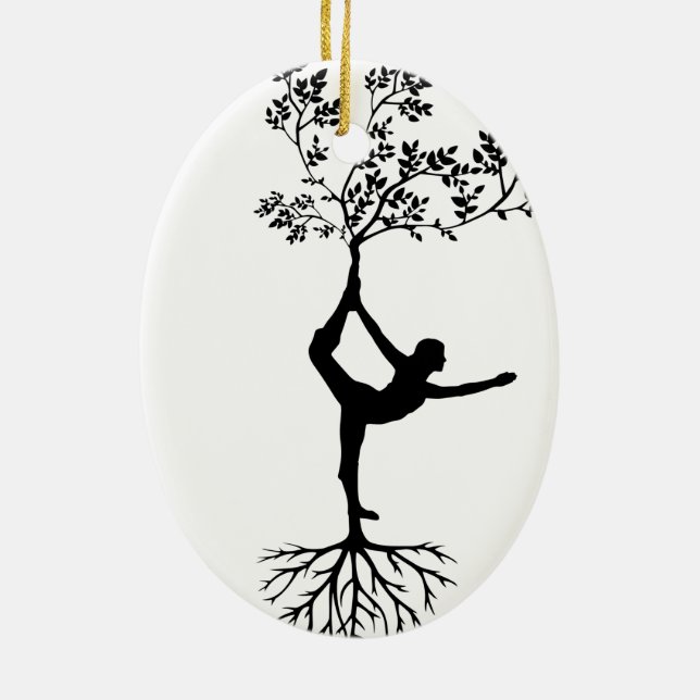 Décoration En Céramique Yoga/Arbre  (Dos)