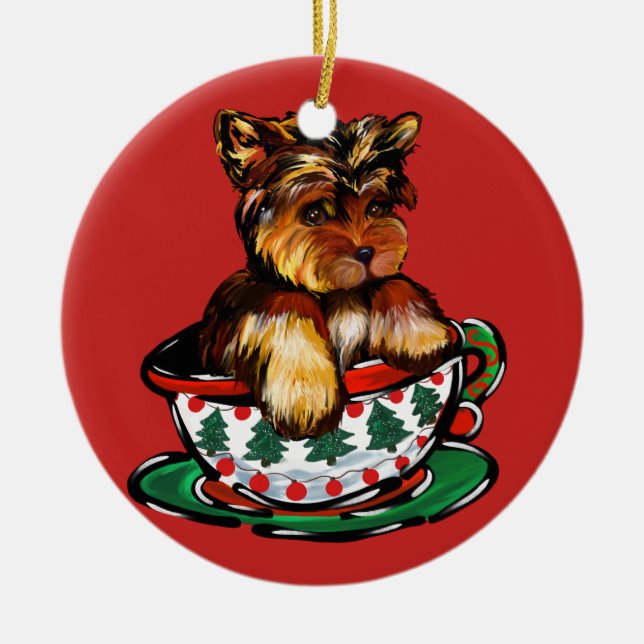Décoration En Céramique Yorkie Poo (Devant)