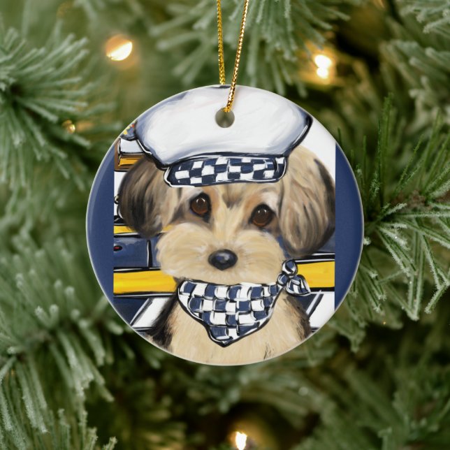 DÉCORATION EN CÉRAMIQUE YORKIE POO (Arbre)