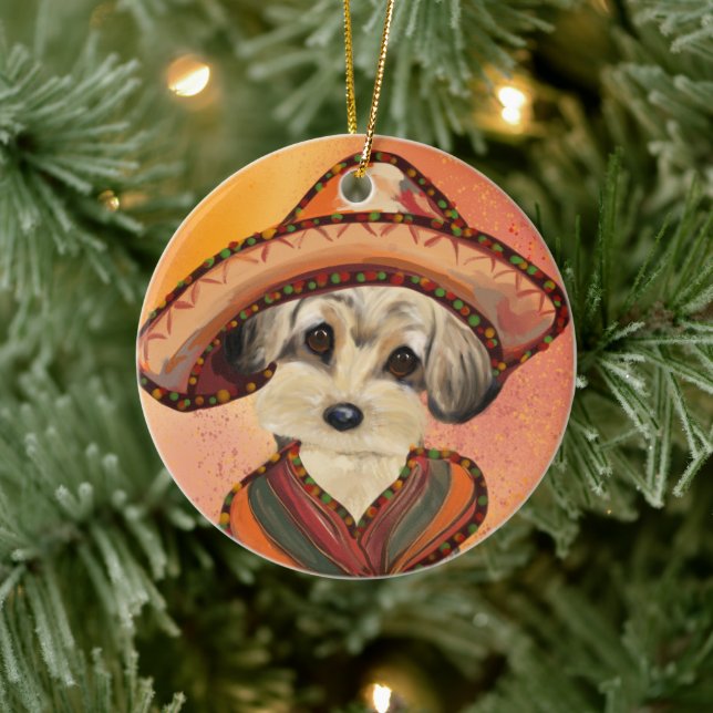 DÉCORATION EN CÉRAMIQUE YORKIE POO (Arbre)