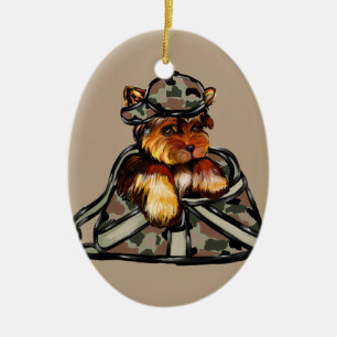 DÉCORATION EN CÉRAMIQUE YORKIE POO