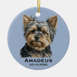 Décoration En Céramique Yorkshire Terrier Yorkie Chien Keepsaké Amour Mémo