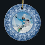 Décoration En Céramique YOUR photo in Elegant Frame custom ornaments<br><div class="desc">Se my store for more custom items.</div>