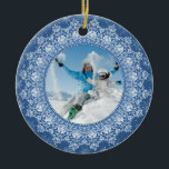 Décoration En Céramique YOUR photo in Elegant Frame custom ornaments<br><div class="desc">Se my store for more custom items.</div>