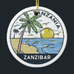 Décoration En Céramique Zanzibar Tanzanie Vintage<br><div class="desc">Design vectoriel Zanzibar. Unguja,  également connue sous le nom d'île de Zanzibar,  est l'île principale de l'archipel tanzanien de Zanzibar.</div>