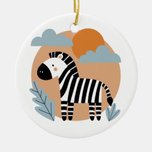Décoration En Céramique Zèbre Fantaisiste Inspiré du Style Scandinave