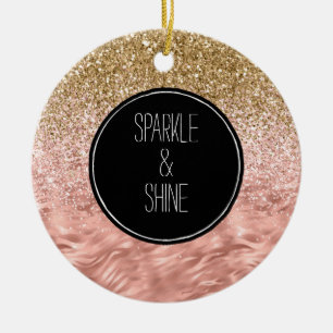 Décoration En Céramique Zèbre rose chic Imprimer Glitz