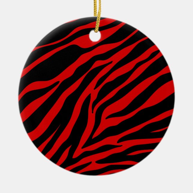 Décoration En Céramique zèbre rouge (Devant)