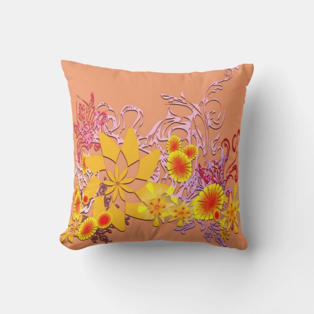 Décoration Fleurs Coussin Mojo américain (Recto)