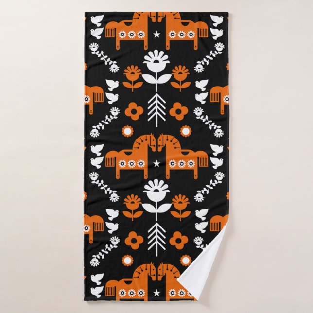 Décoration intérieure Cheval de données nordique  (Serviette de bain)