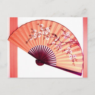 Décoration japonaise du ventilateur - carte postal