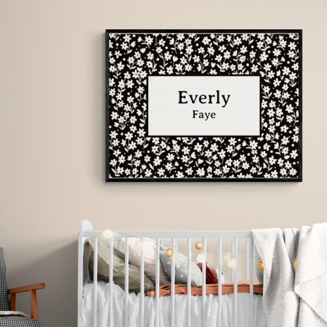 Décoration murale à nom personnalisé Impression de (Customize this baby name print! Shown with a black frame. You will be purchasing the print only.)