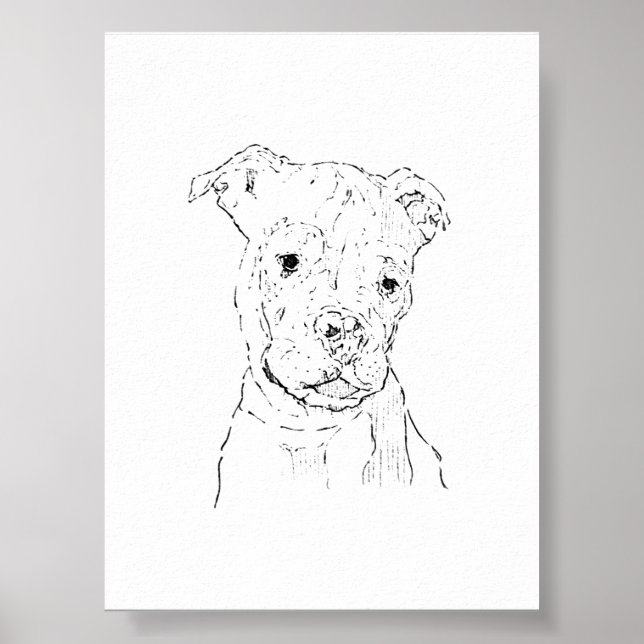 Décoration murale American Staffordshire Terrier (Devant)