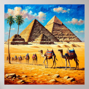 Décoration murale Caravane de chameaux Égypte pour