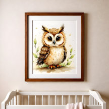 Décoration murale de crèche pour hibou – Chambre d