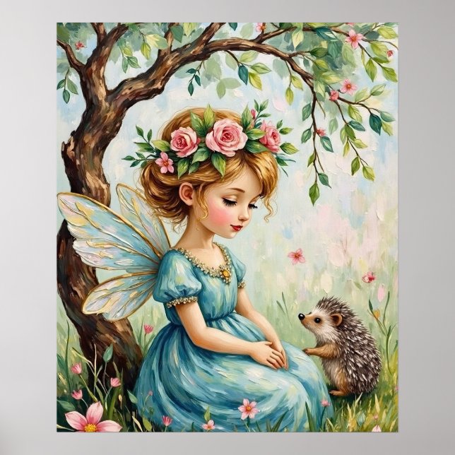 Décoration murale de jardin fantaisiste de fée et  (Devant)