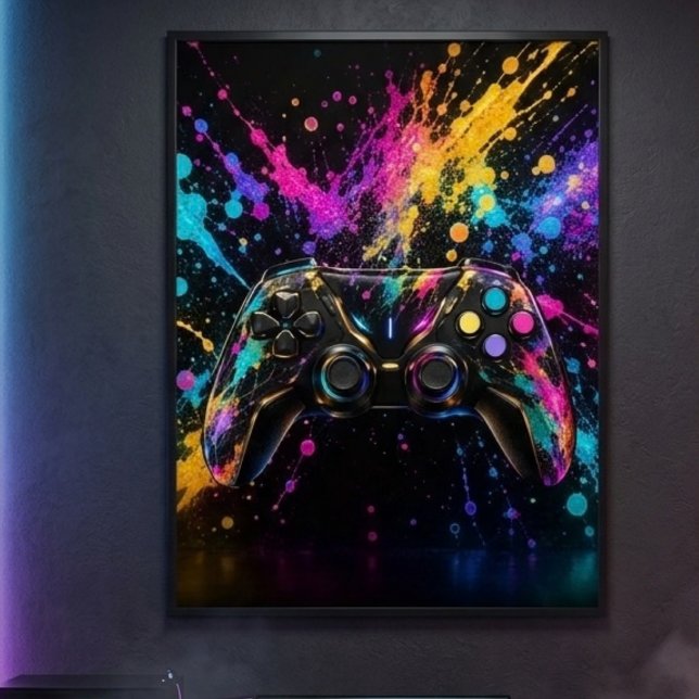 Décoration murale de manette de jeu (Gaming Controller Wall Art Poster)