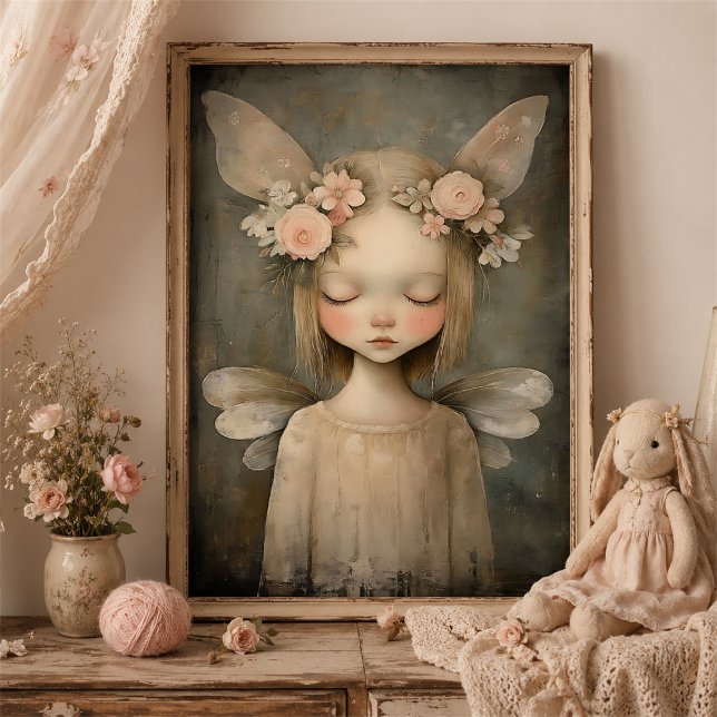 Décoration murale de nursery féerique florale vint (Créateur téléchargé)