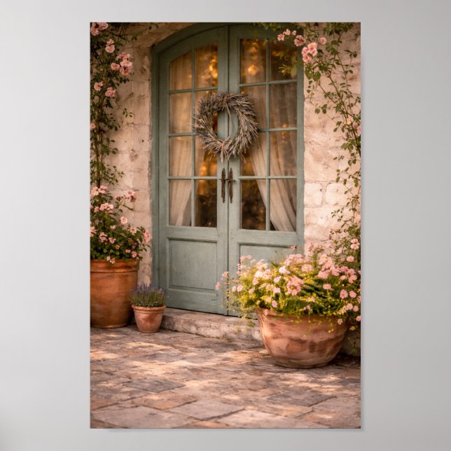 Décoration murale de porte de campagne française (Devant)