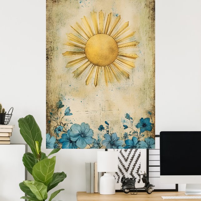 décoration murale de type Sunburst.   (Bureau à domicile)