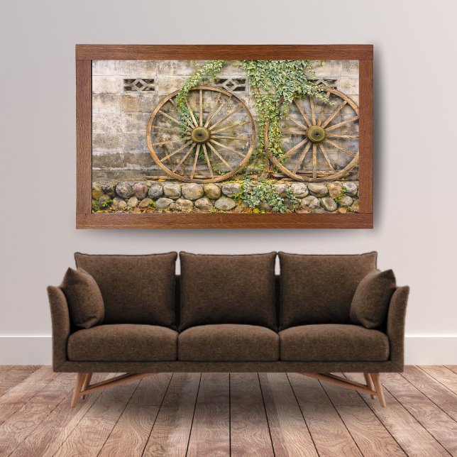 Décoration murale en forme de roue de chariot rust (Créateur téléchargé)