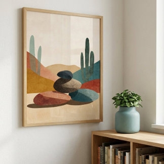 Décoration murale en pierre de cactus du désert po