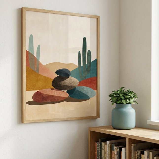 Décoration murale en pierre de cactus du désert po (Créateur téléchargé)