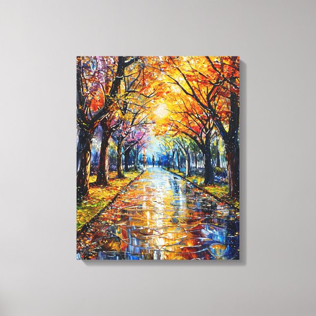 Décoration murale en toile de paysage d'automne ✨ (Recto)