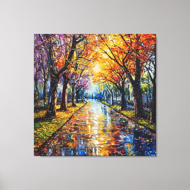 Décoration murale en toile de paysage d'automne ✨ (Recto)