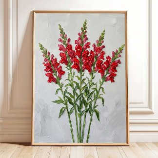 Décoration murale florale moderne sur toile pour l