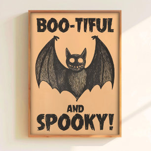 Décoration murale Halloween BOO imprimable Affiche