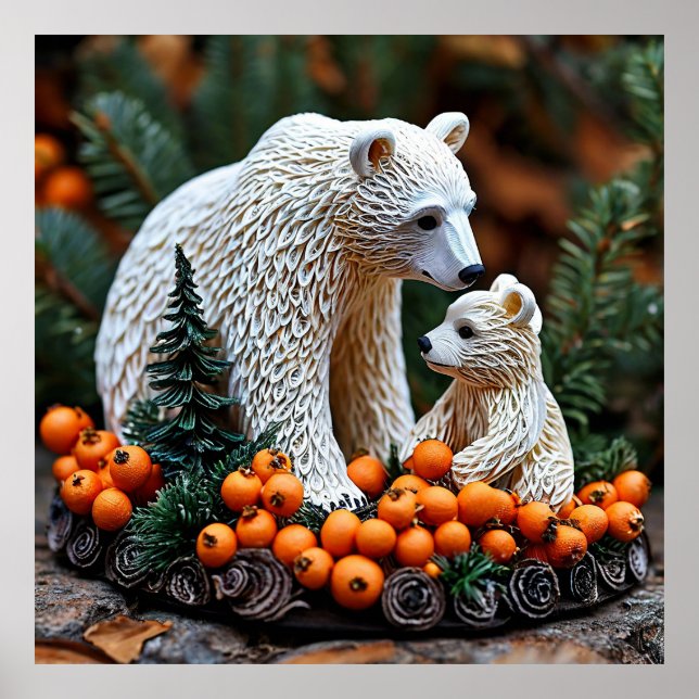 🐻 Décoration murale ours blanc pour décoration mo (Devant)