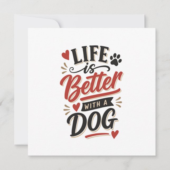Décoration murale pour amateur de chiens - La vie  (Devant)