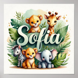 Décoration murale pour la nurserie Sofia Safari