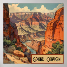 Décoration murale rétro de canyon de l'Arizona