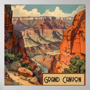 Décoration murale rétro de canyon de l'Arizona