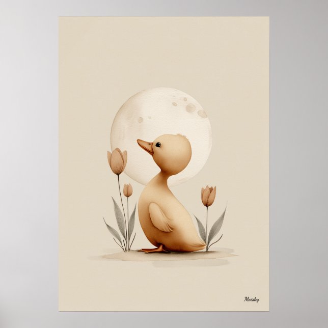 Décoration murale scandinave de canard pour bébé n (Devant)
