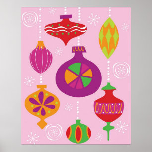 Décoration nombreuse de Noël illustrée dans le