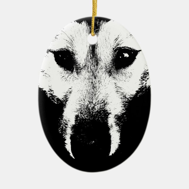 Décoration personnalisée de l'ornement Wolf Pup (Devant)