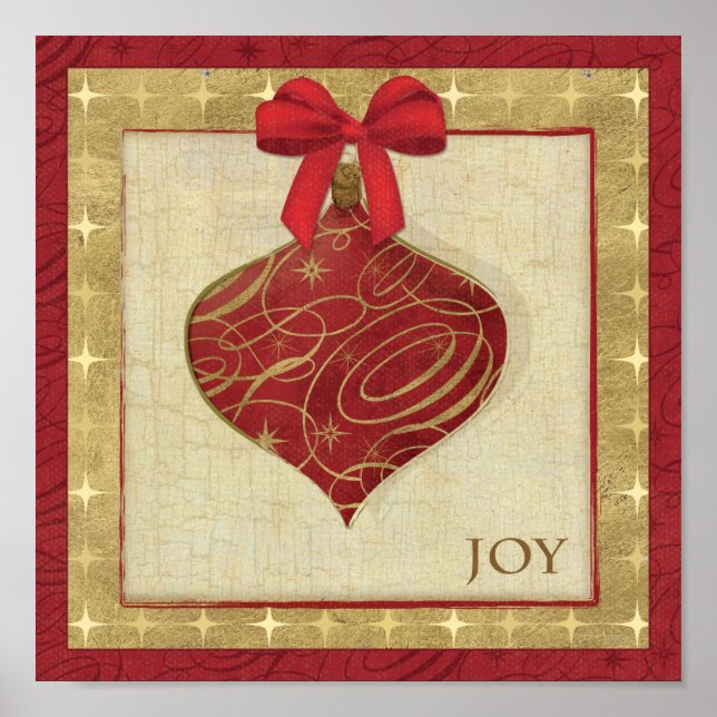 Décoration rouge de Noël Paix (Devant)