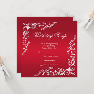 Décoration rouge Ruby Anniversaire RSVP