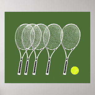 décoration sportive raquettes de tennis à boule