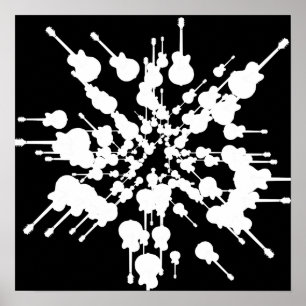 décoration sur le thème de la musique en noir et b