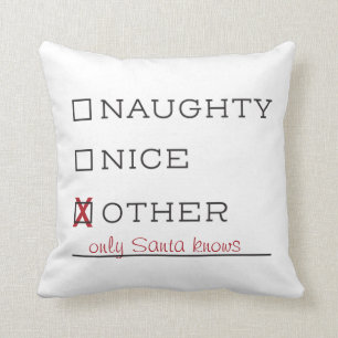 Décoration vilaine ou Nice de coussin de Noël