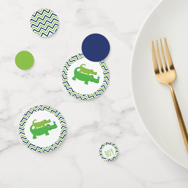 Décorations Confetti Baby shower Alligator Preppy (Groupe)