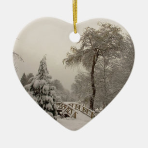 Décorations d'arbres de neige d'ornement de pont