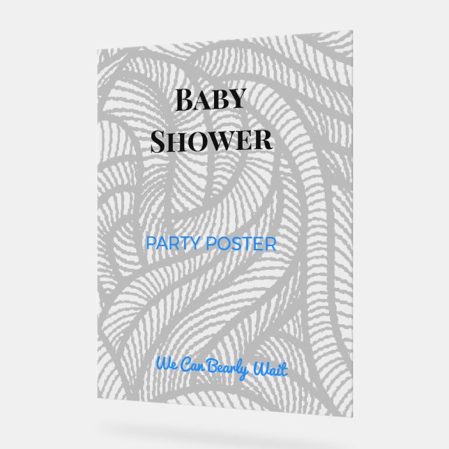 Décorations de Baby Shower | Panneaux de fête Élég (Angle)