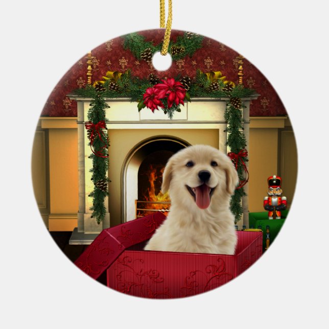Décorations de Noël en forme de Golden Retriever p (Devant)